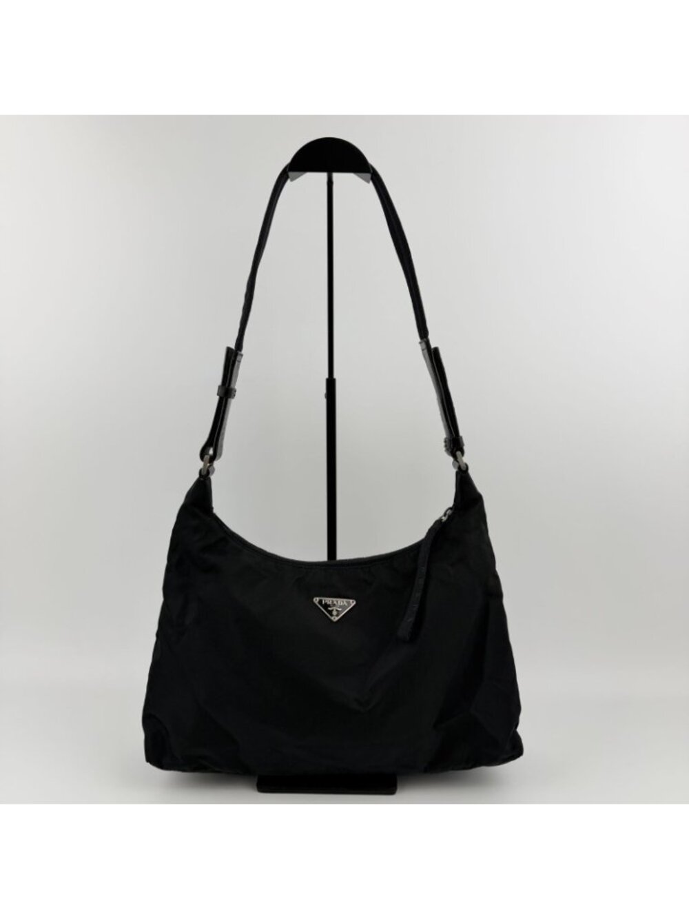 Prada Shoulder Bag Black Nylon Vintage - Picture 2 of 15
